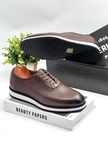 BERLUTI COFFEE AND WHITE