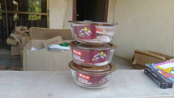 3 set glass bowl