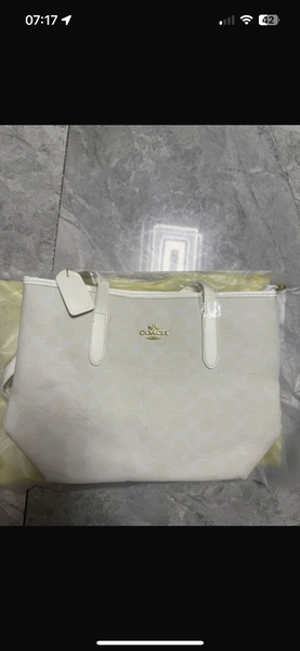 Elegant White Tote Bag