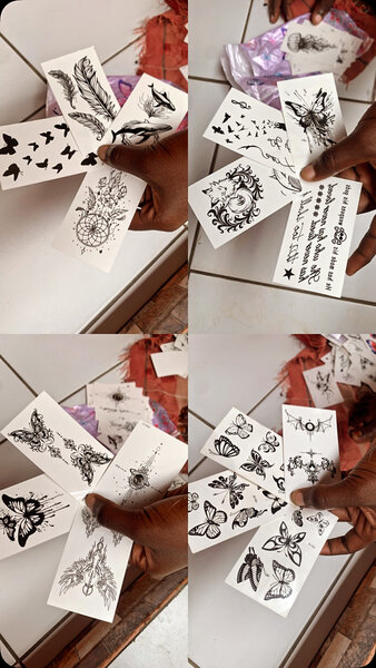 Ensemble de tatouages temporaires papillon unique