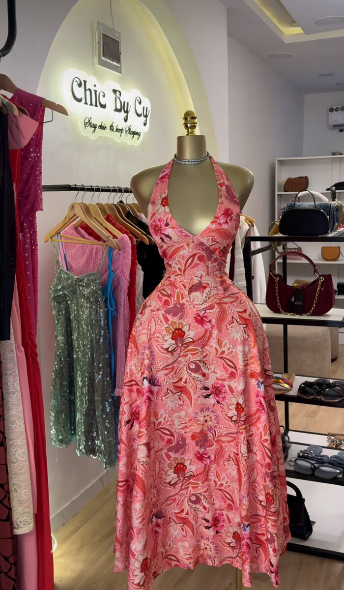 Robe Maxi Dos Nu Fleurie