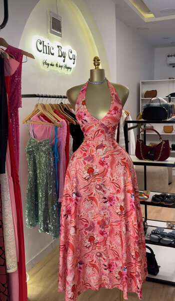 Robe Maxi Dos Nu Fleurie