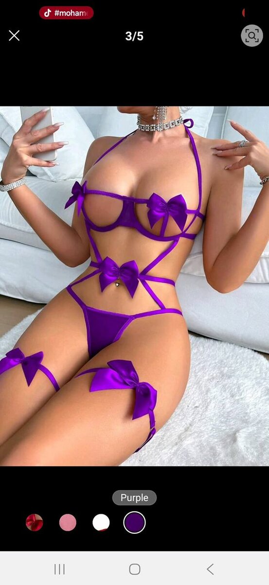 Ensemble lingerie violet sexy