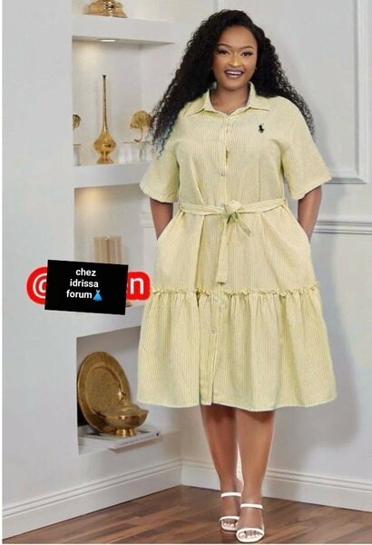 Robe Chemise Ceinturée Élégante