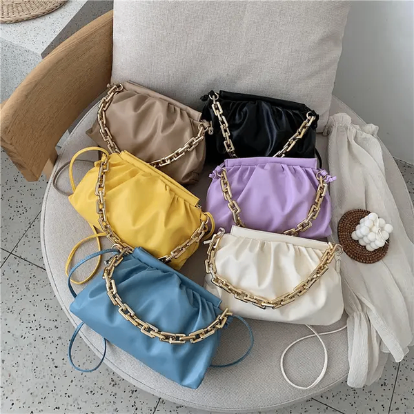 Gold chain handbag
