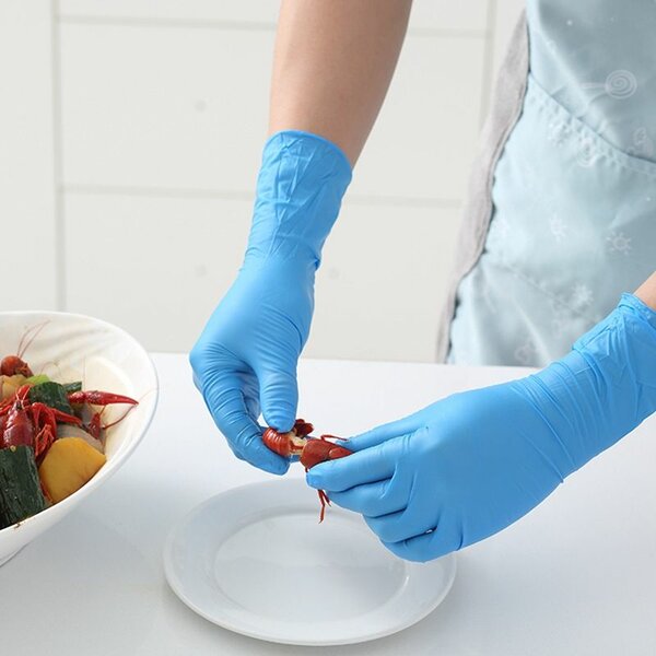 100 Blue Disposable Nitrile Gloves