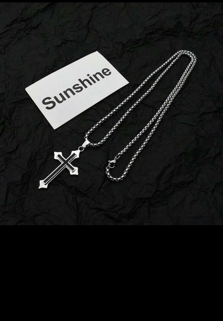 Collier croix élégant argent