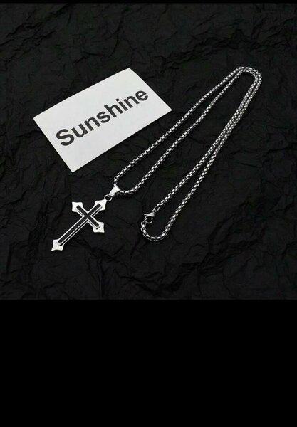 Collier croix élégant argent