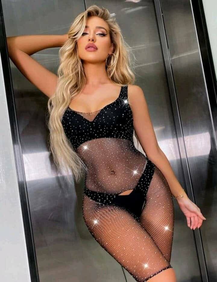 Robe de Soirée Transparente Pailletée