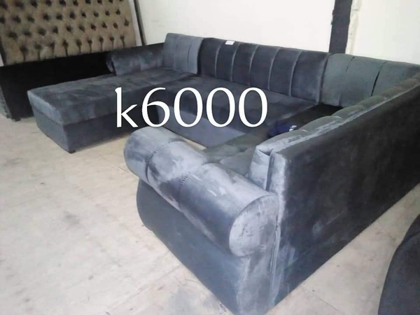 blue velvet sofa
