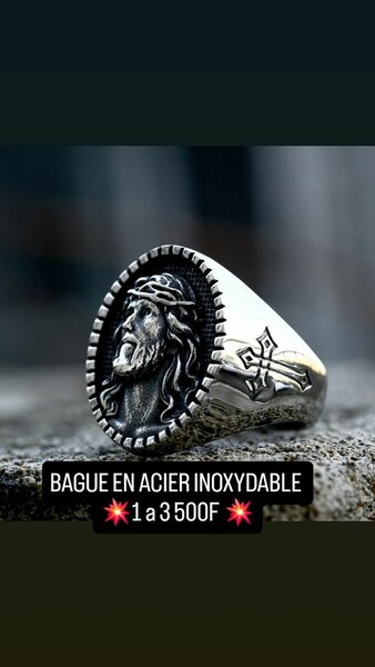 Bague en acier inoxydable homme