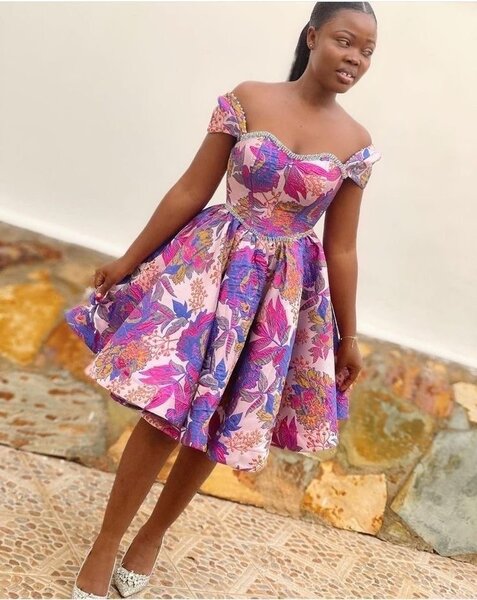 Side gathers dress, boubou and flare dress