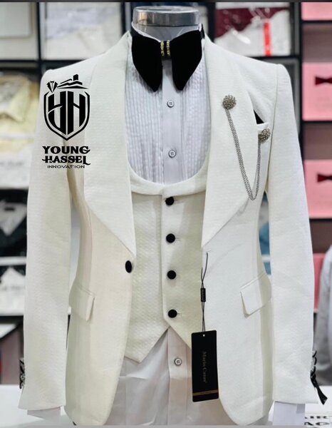 Beige men's suit