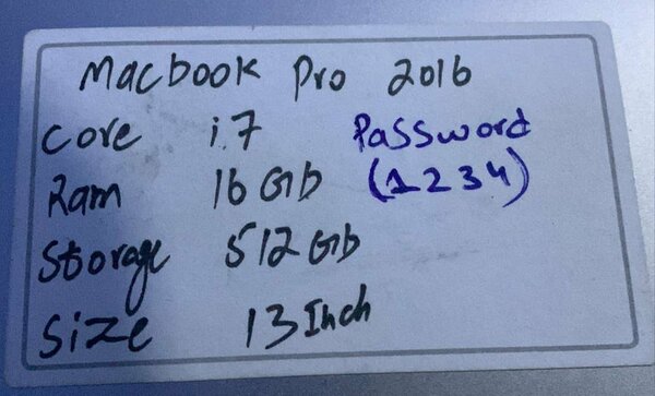 MACBOOK PRO 2016