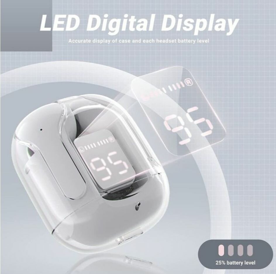 Écouteur Bluetooth sans fils avec affichage led