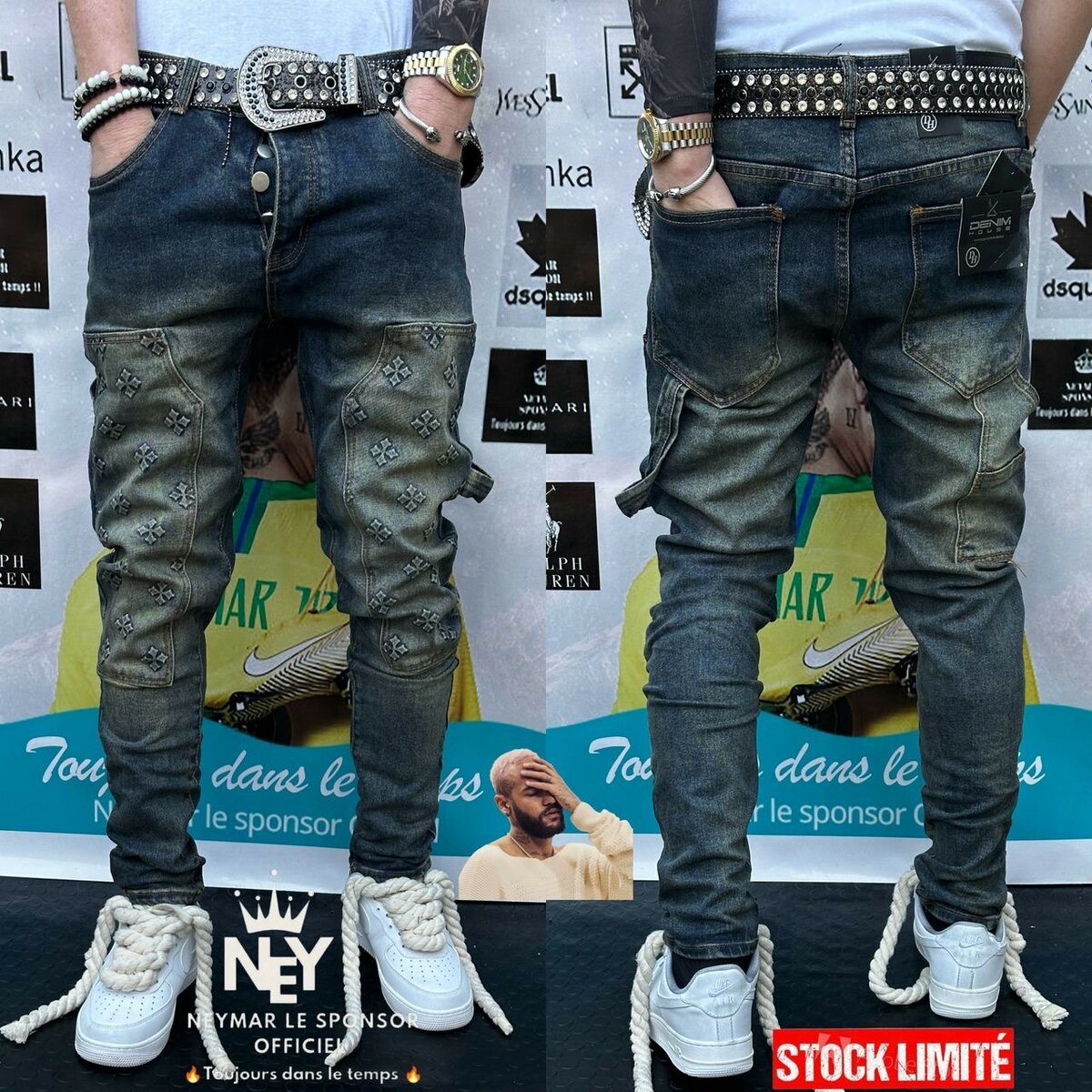 Pantalon bleu marine