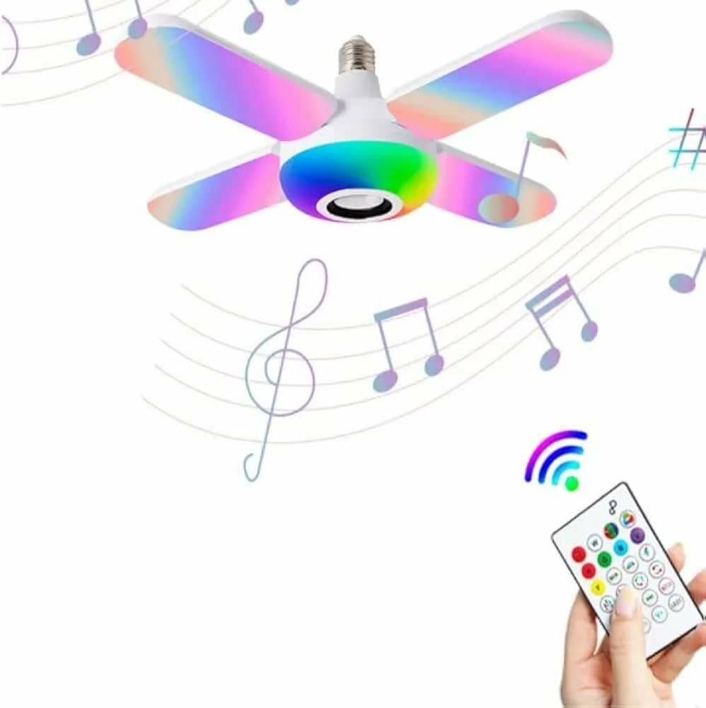Lampe de plafond intelligente 50W E27 Lampe de musique Bluet