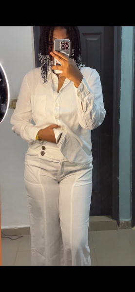 Tenue Décontractée en Lin Blanc