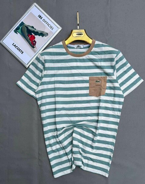T-shirt rayé Lacoste pour homme