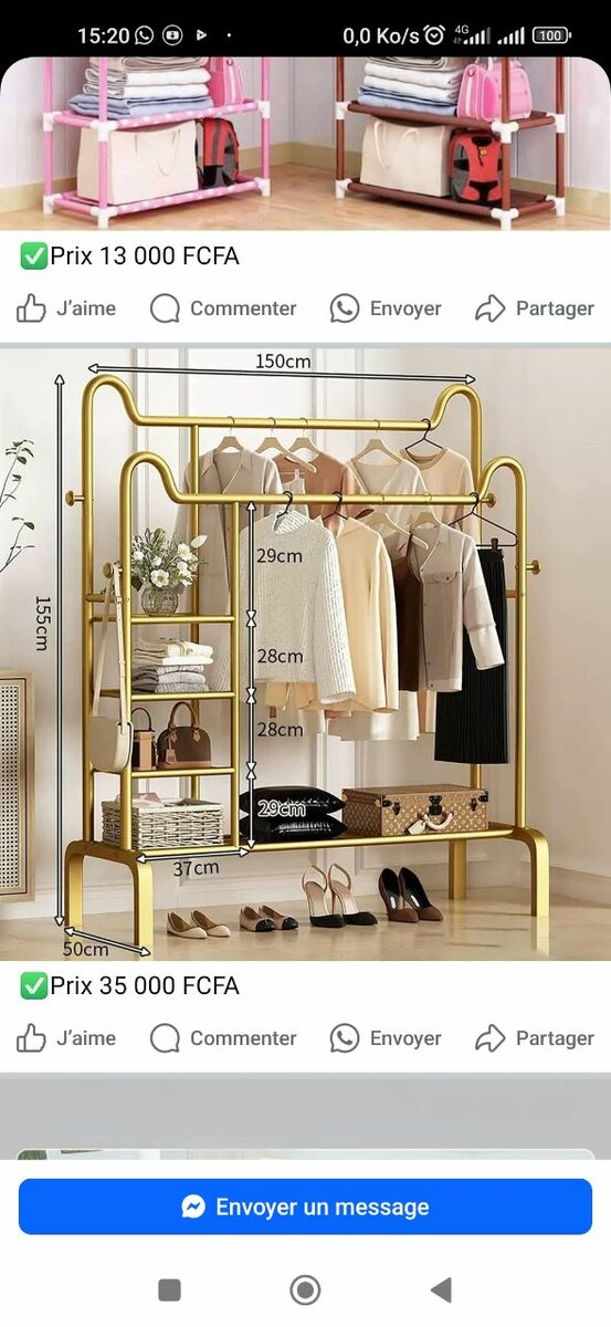 Rangement Penderie Multifonction