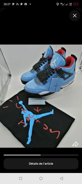 Baskets Air Jordan 4 Bleu