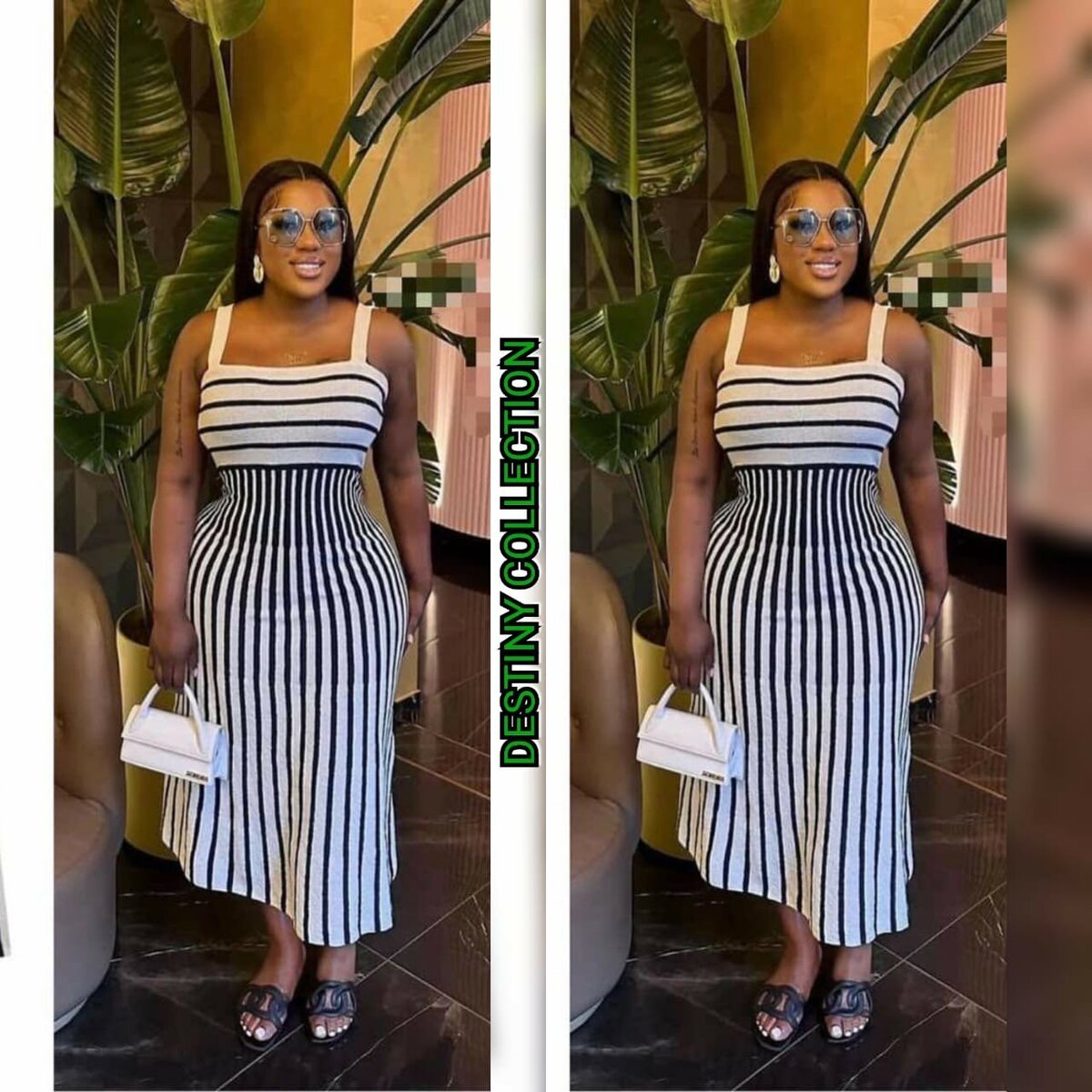 Très belles robe en maille S M L XL 2xl blanc noir