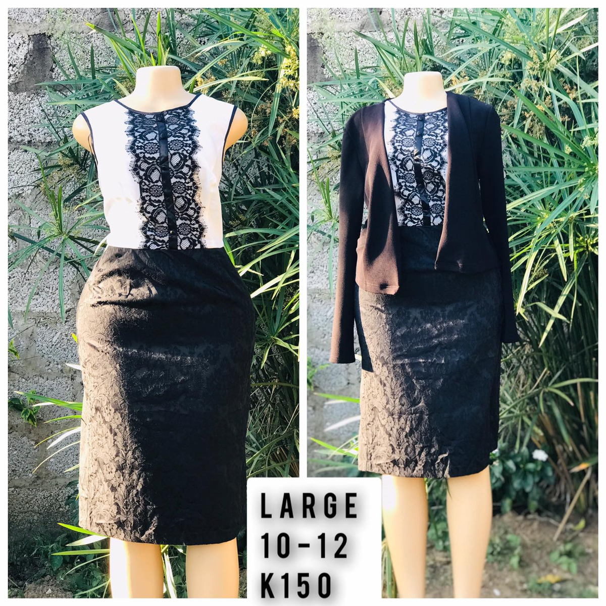 Robe blanc noir