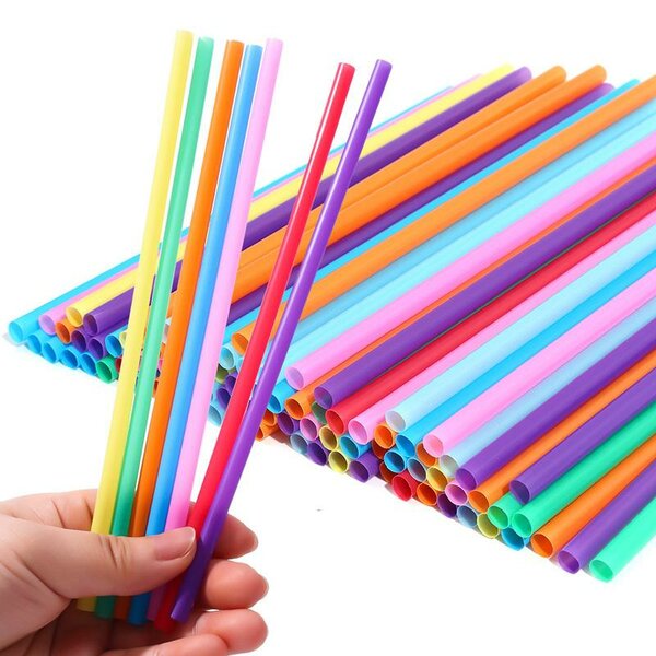 Packet de 100 Pailles colorés