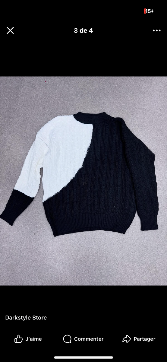 Pull bicolore moderne