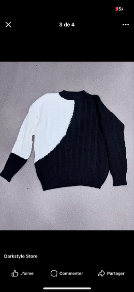 Pull bicolore moderne