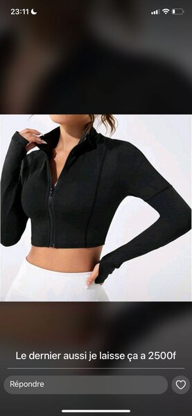Veste courte zippée femme