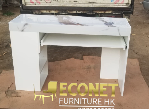 White computer desk