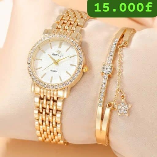 Montre femme  en couleur dorée