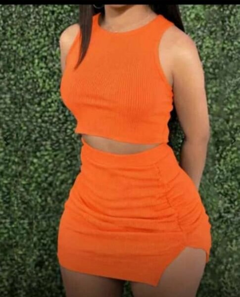 Ensemble Jupe Top Orange