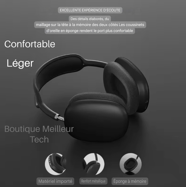 Casque Bluetooth P9 - Prend Carte Mémoire - Multi Touche