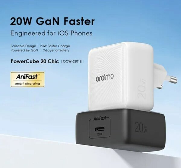 Oraimo Chargeur Rapide 20W GaN