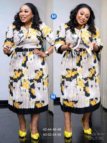 Robe blanc jaune