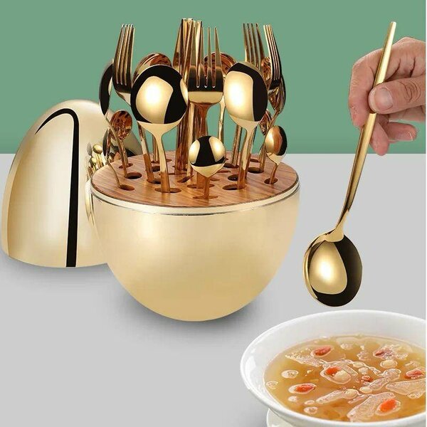 24pcs Stainless Steel Cutlery Set