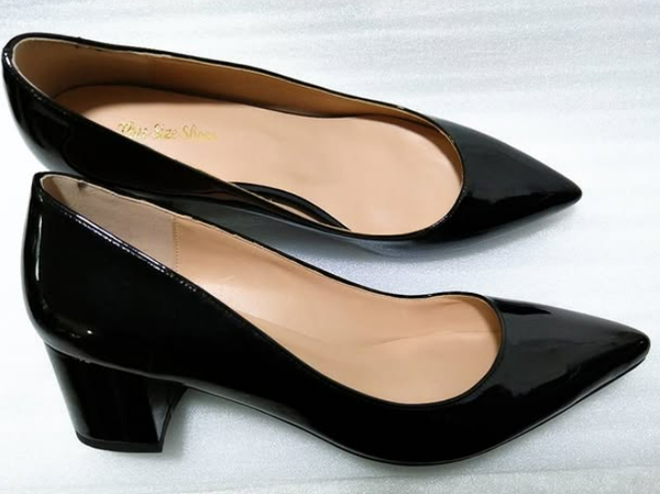 Black block heels