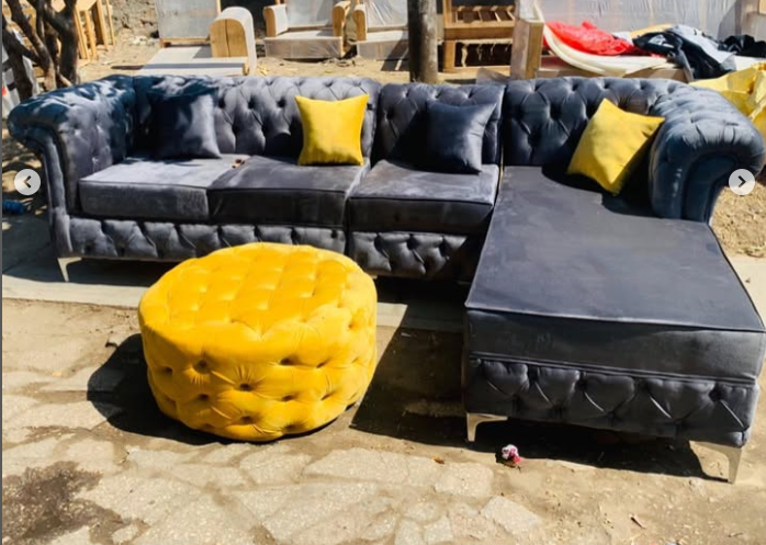 sofa with ottoman