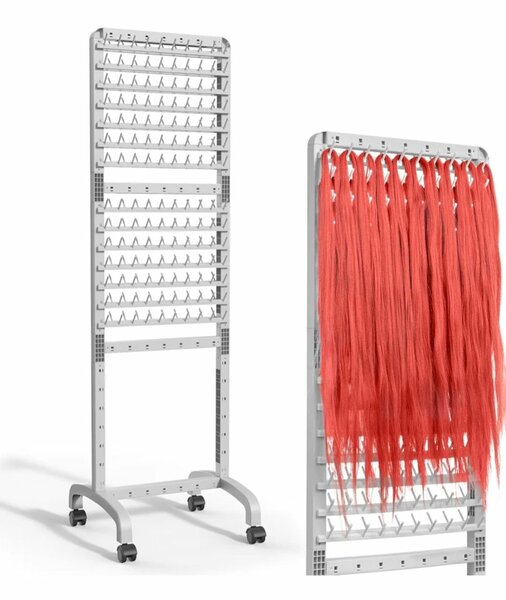 Hair braiding rack