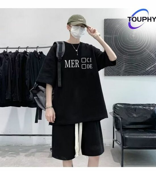 T-shirt oversize noir unisexe