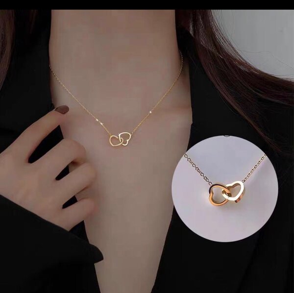 Two heart necklace