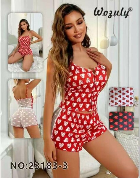 Tenue pyjama femme cœur