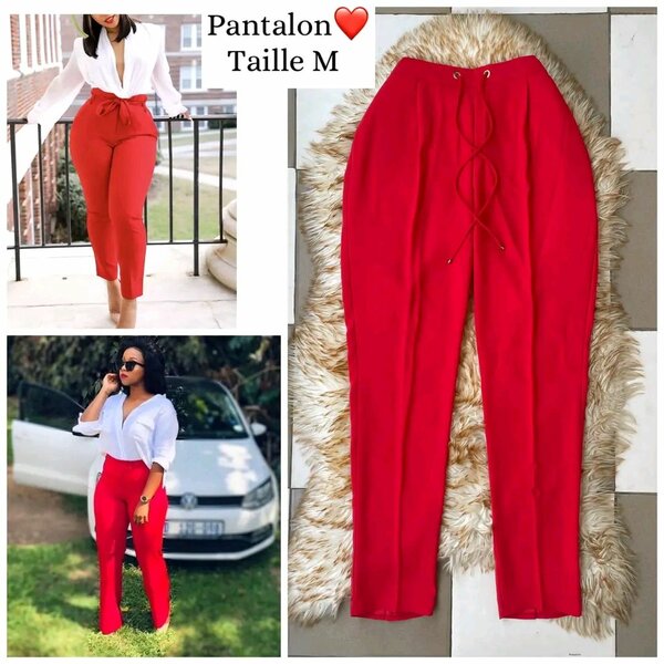 Pantalon Rouge Taille Moyenne