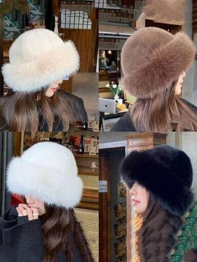 Chapeau en fausse fourrure