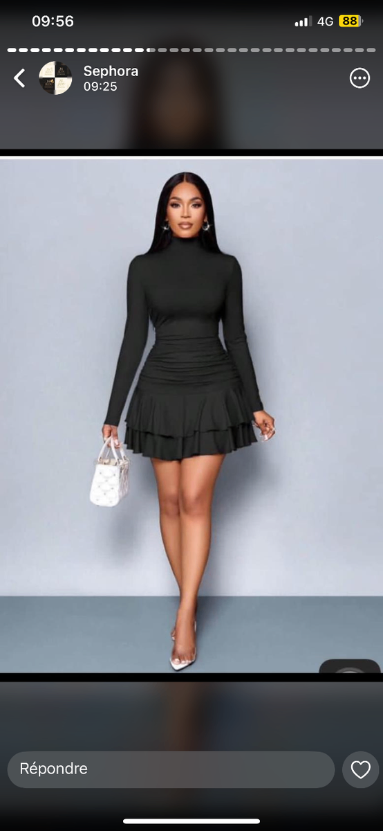 Robe noire élégante pour femme