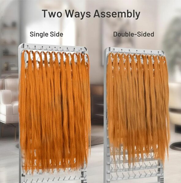 Hair braiding rack