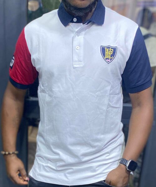 Polo bicolore homme
