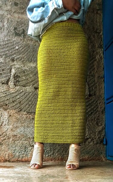 Crochet maxi skirt